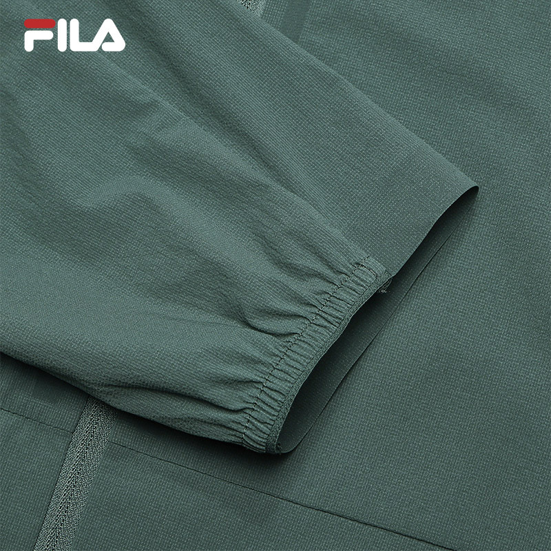 FILA CORE WHITE LINE BLUE Men Woven Top in Green