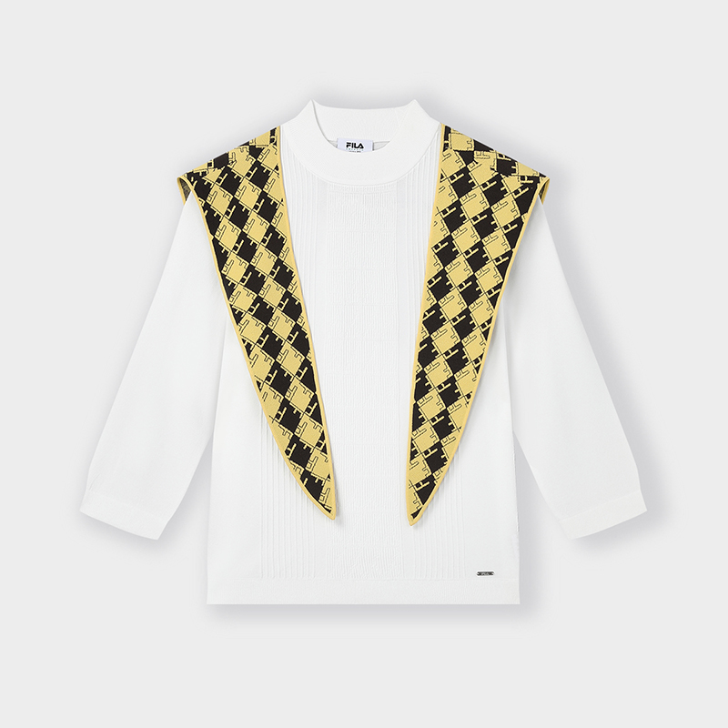 FILA CORE Women's WHITE LINE Emerald Sweater in White