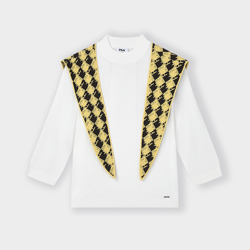 FILA CORE Women's WHITE LINE Emerald Sweater in White