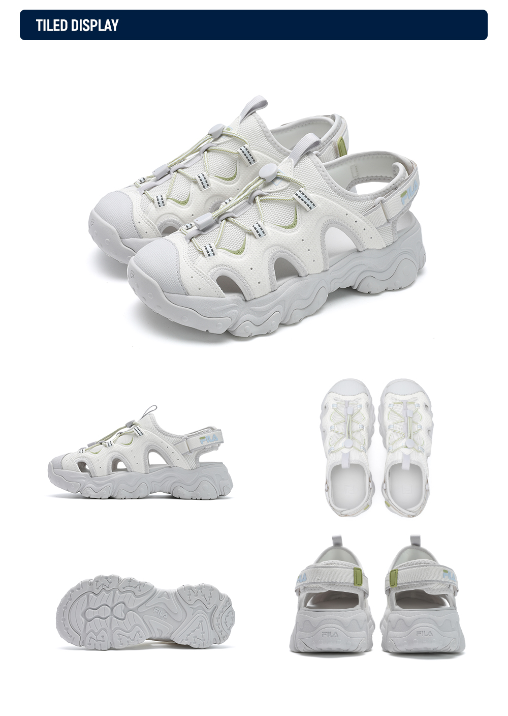 FILA CORE FASHION FLUID 5 SANDAL Women Sandals (White / Black)