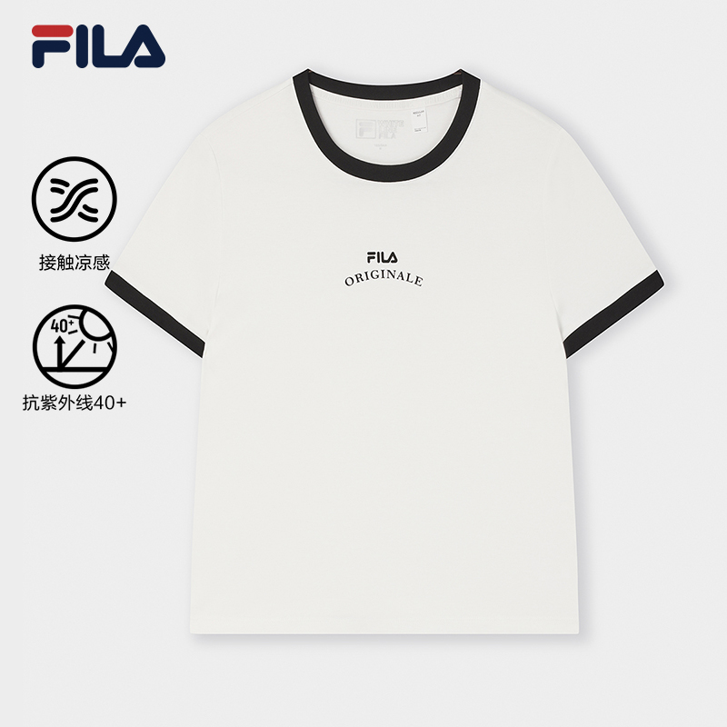 FILA CORE LIFESTYLE ORIGINALE DREAMS ON THE COURT Women Short Sleeves T-Shirt (Black / Pink / White)