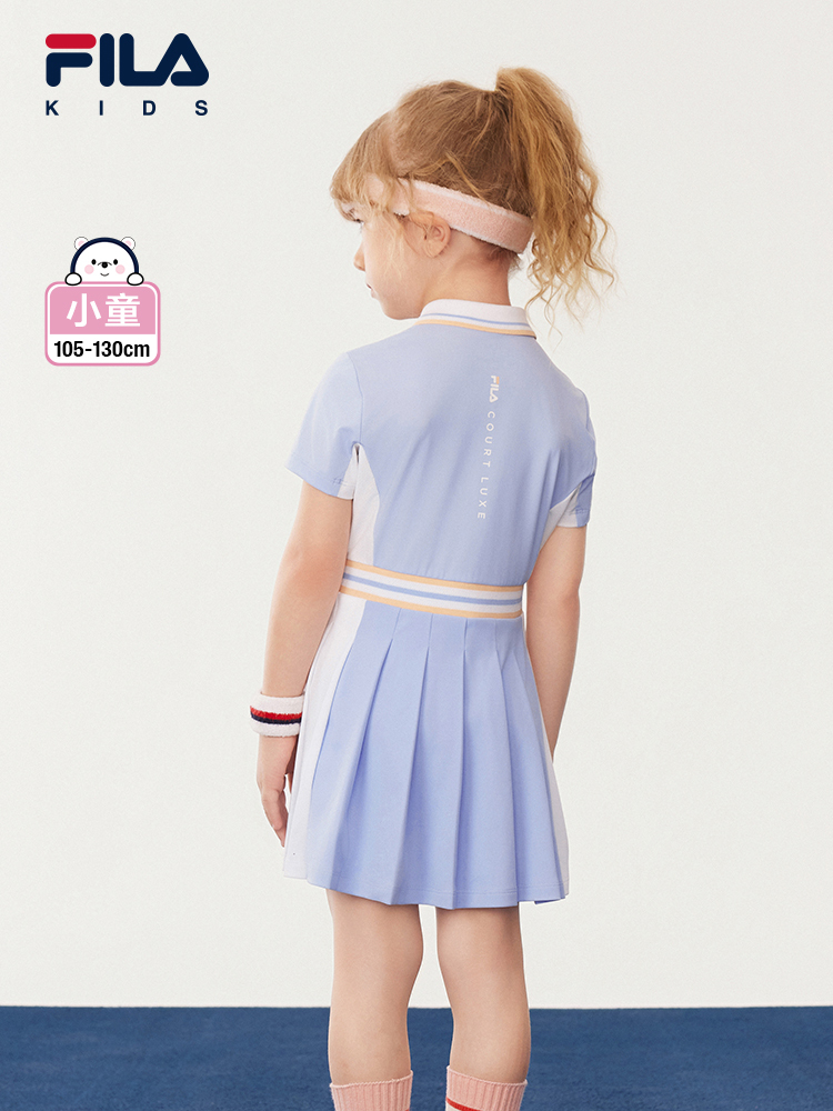 (105 - 130cm) FILA KIDS TENNIS Girl's Dress with Inner Shorts in Purple