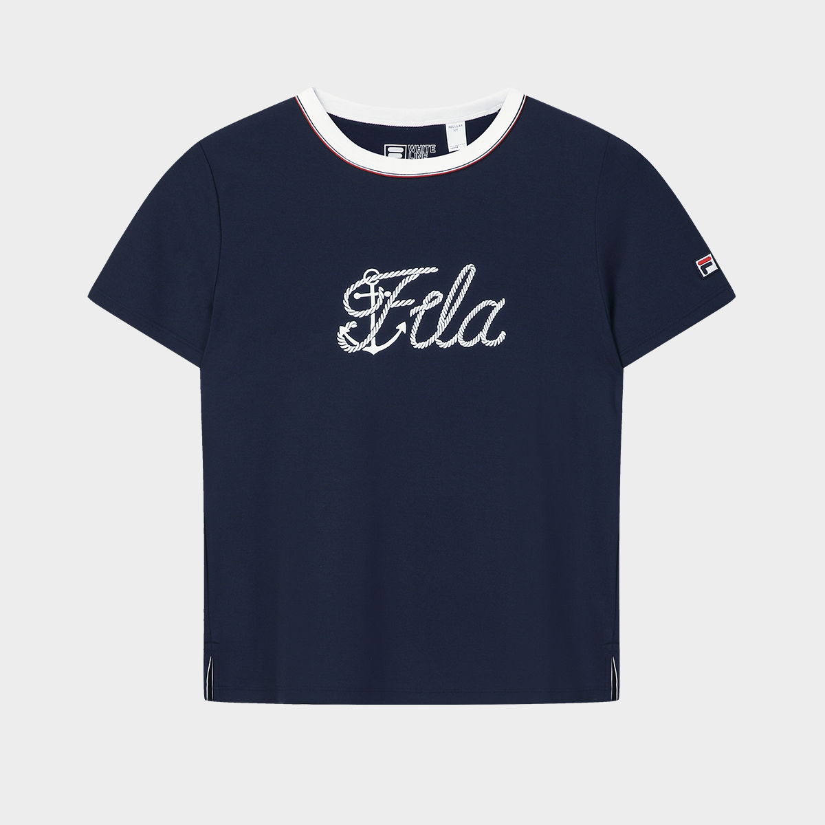 FILA Women Knitted Short Sleeve Top