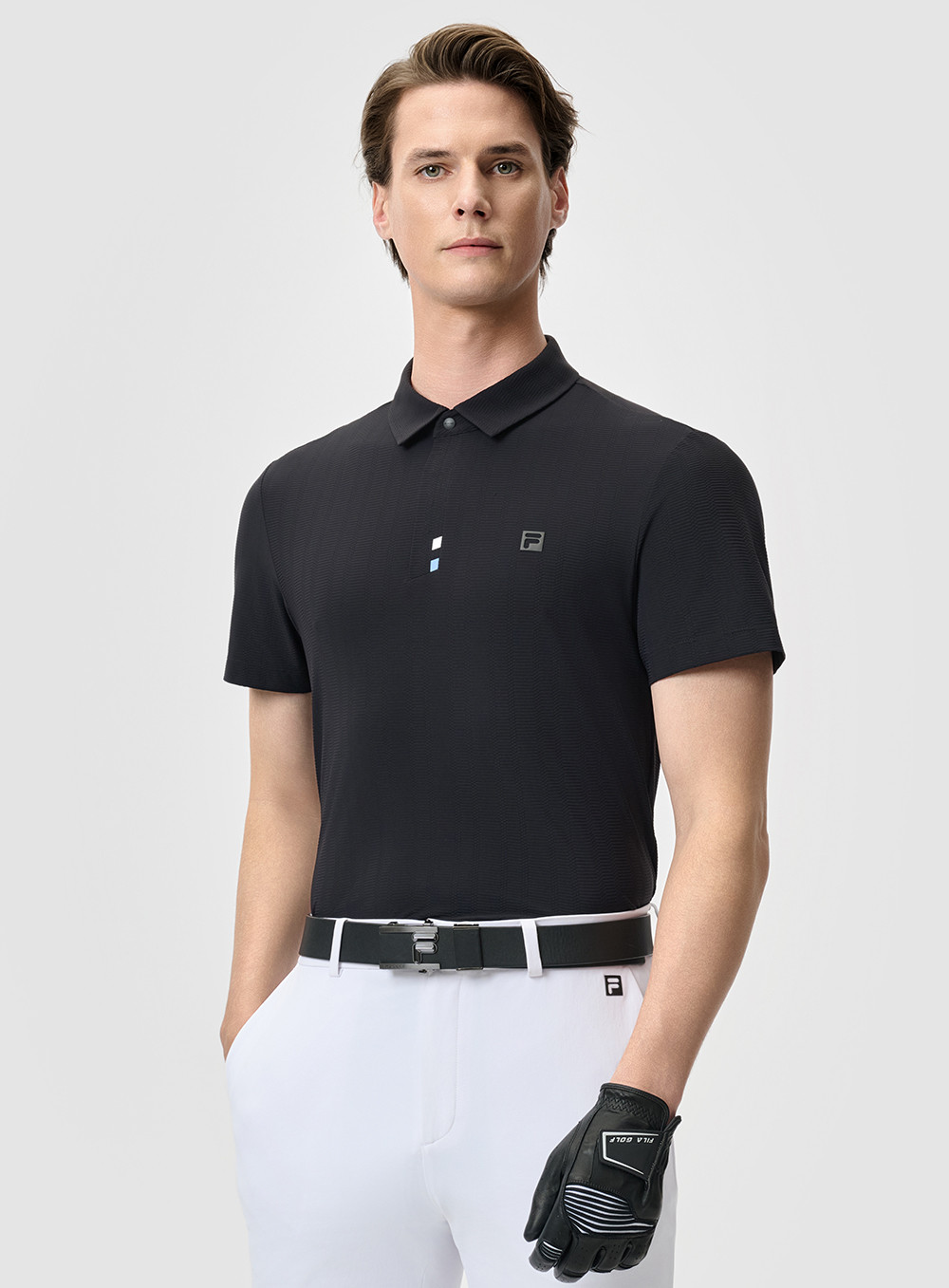 FILA CORE ATHLETICS GOLF STATELY FLORAL Men Polo T-shirt (Black)