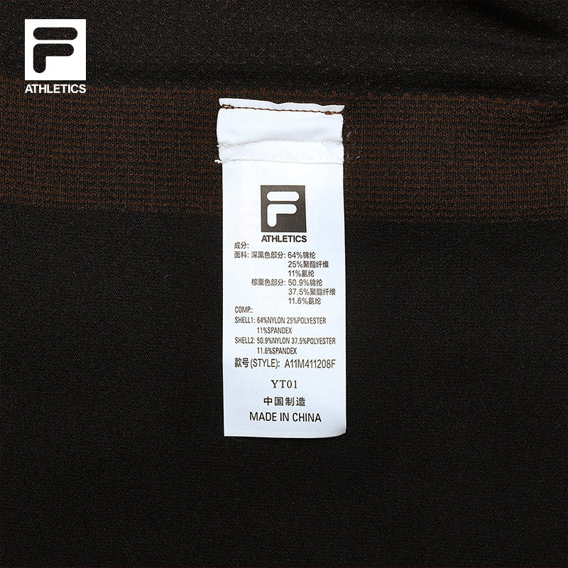 FILA CORE BLACK ATHLETICS FITNESS Men's Long Sleeve Tee in Brown