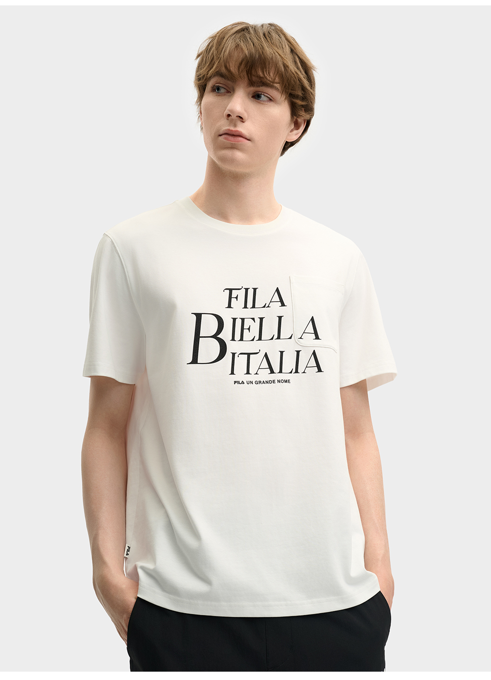 FILA CORE LIFESTYLE ORIGINALE DREAMS ON THE COURT Men Short Sleeves T-Shirt (Pink / White)