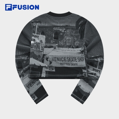 FILA FUSION INLINE WORKWEAR Women Long Sleeve Tee in Black