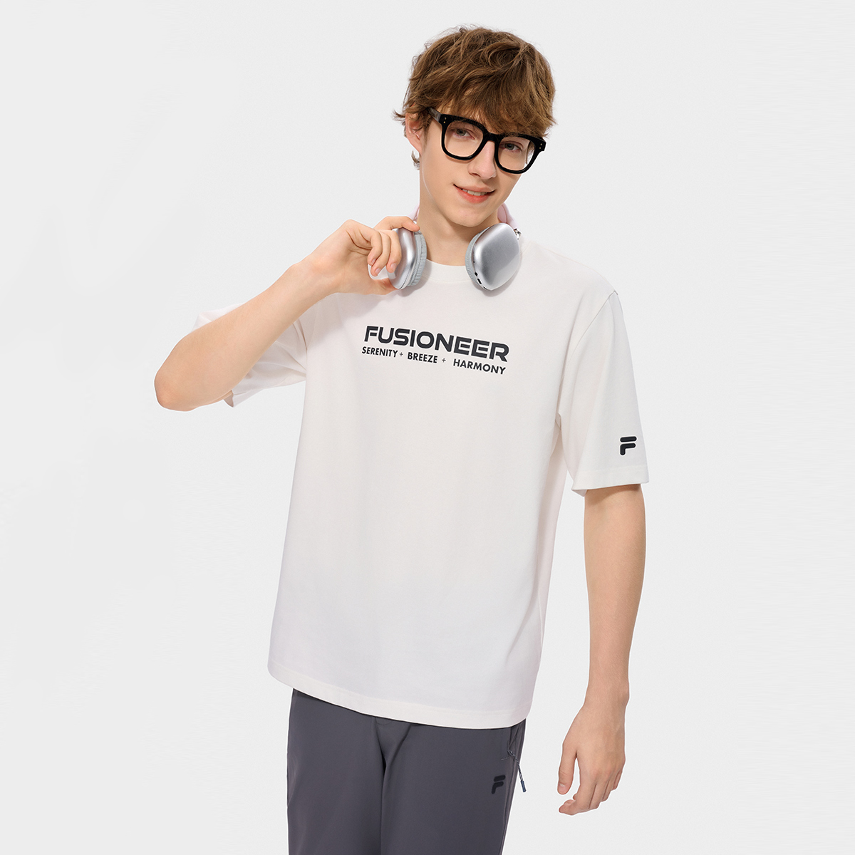 FILA FUSION INLINE Men Knitted Short Sleeve Top