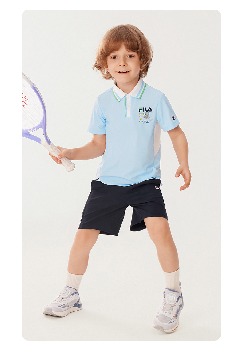 (105-130cm) FILA KIDS TENNIS Boy's Knit 5 Inch Pants in Navy