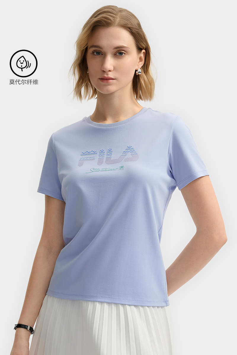 FILA CORE LIFESTYLE WHITE EVERYDAY ELEGANCE Women Short Sleeves T-Shirt