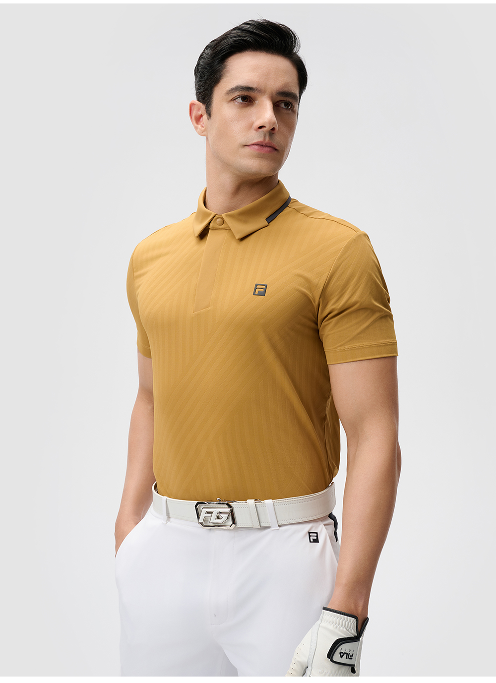 FILA CORE ATHLETICS GOLF Men Short Sleeve Polo (Brown / Navy)