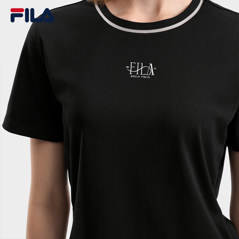 FILA Women Knitted Short Sleeve Top