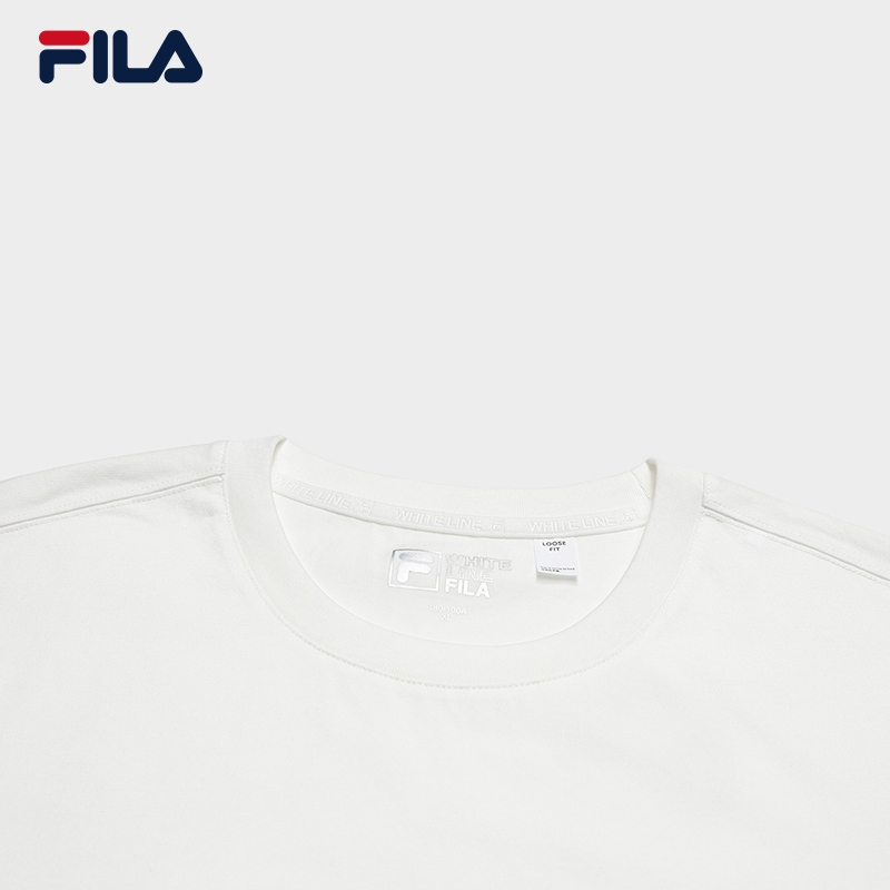 FILA CORE Men ORIGINALE Knitted Short Sleeve Top WHITE