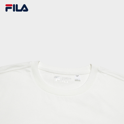 FILA CORE Men ORIGINALE Knitted Short Sleeve Top WHITE
