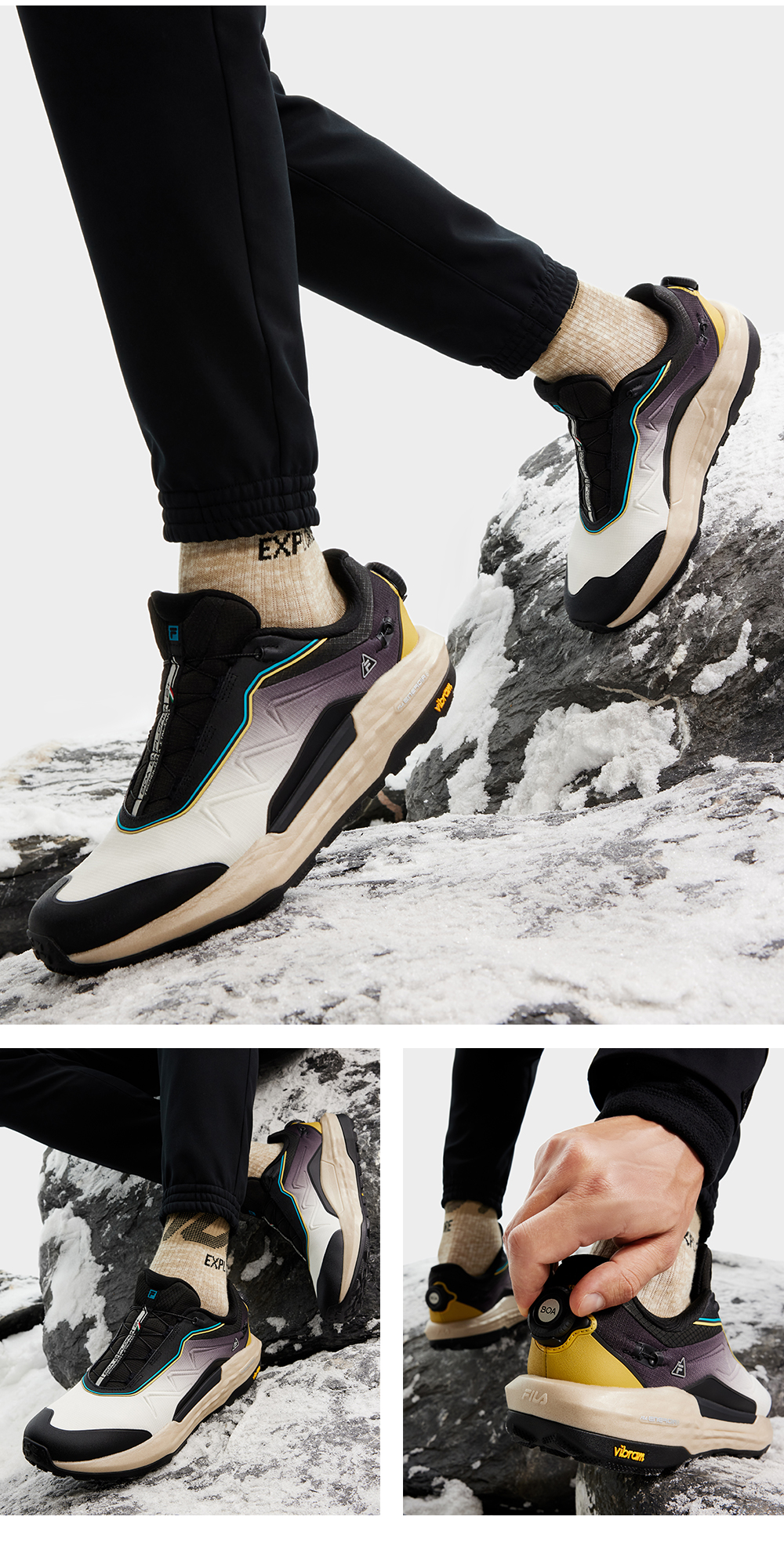 FILA CORE ATHLETICS BOA EXPLORER 2+ Men Sneakers (Black / Light Green)