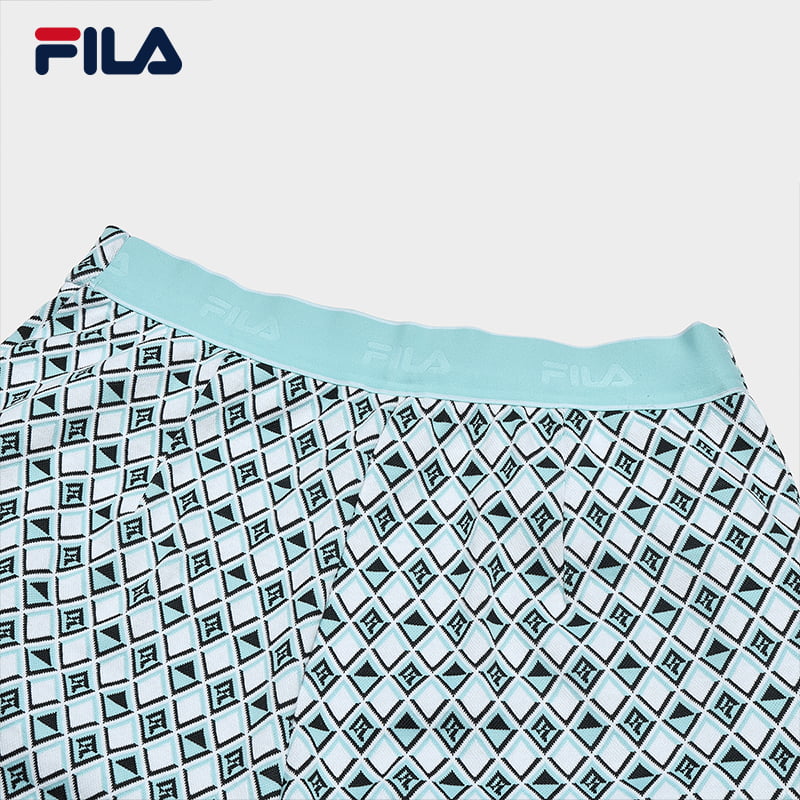 FILA CORE WHITE LINE EMERALD Women's Knit Pants in Full Print