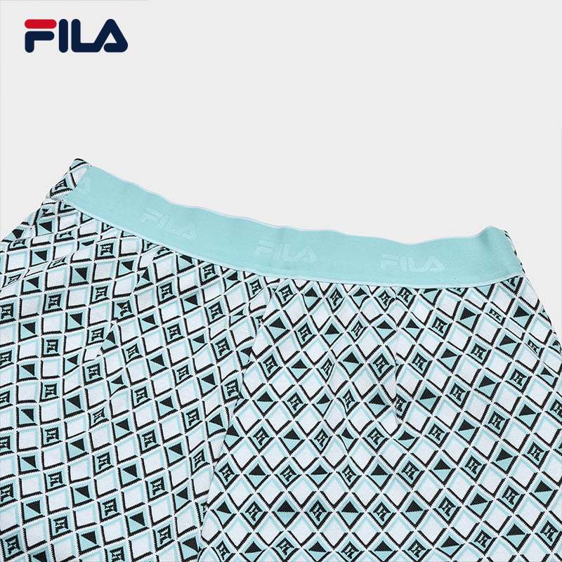 FILA CORE WHITE LINE EMERALD Women's Knit Pants in Full Print