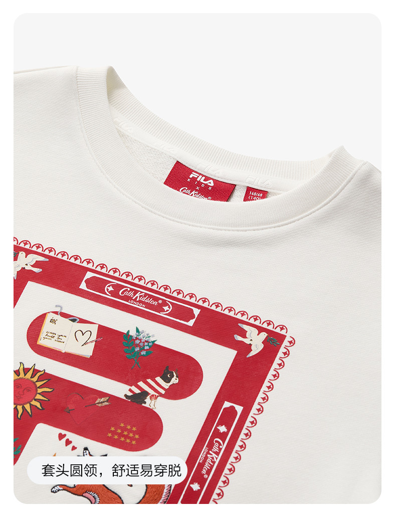 (130 - 160cm) [CNY Collection] FILA KIDS x CATH KIDSTON Boy's Sweater in White