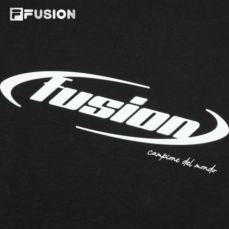 FILA FUSION BASKETBALL INLINE UNIFORM Men's Short Sleeve T-shirt (Black / White / Khaki - Cotton)