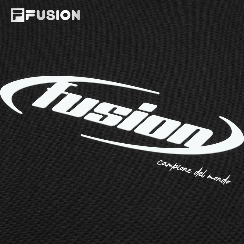 FILA FUSION BASKETBALL INLINE UNIFORM Men's Short Sleeve T-shirt (Black / White / Khaki - Cotton)
