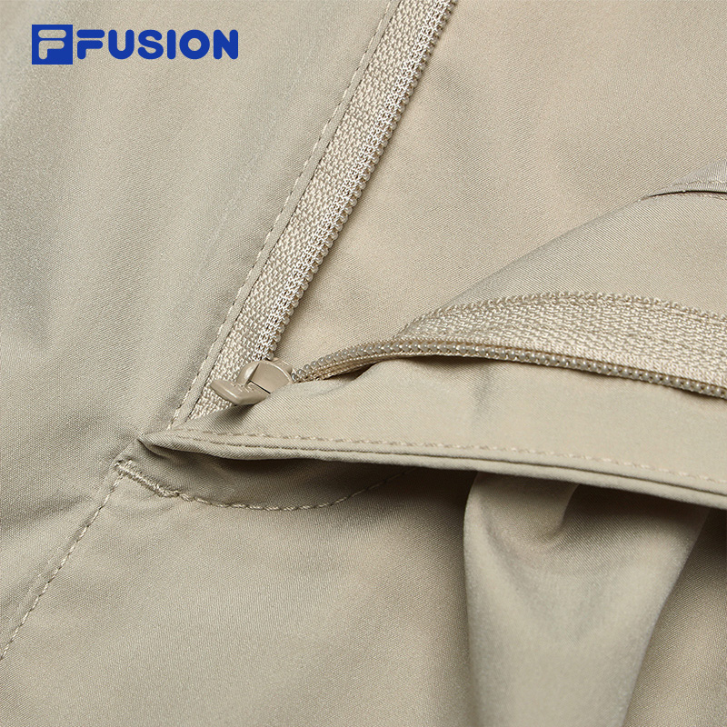 FILA FUSION x BEAMS Unisex Woven Pants in Light Khaki