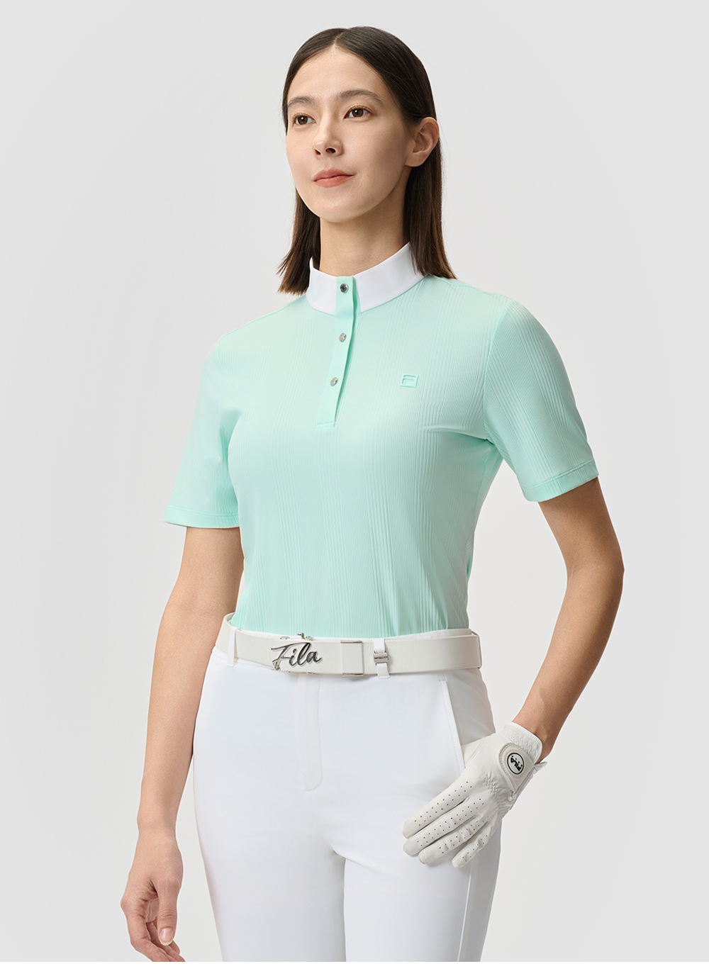 FILA CORE ATHLETICS GOLF Women Short Sleeves T-Shirt (Turquoise / White)