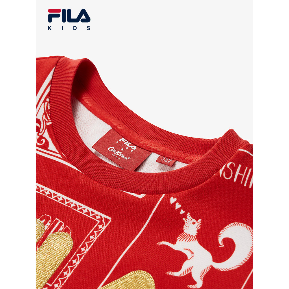 (105 - 160cm) [CNY Collection] FILA KIDS x CATH KIDSTON Boy's Sweater in Red (Full Print)