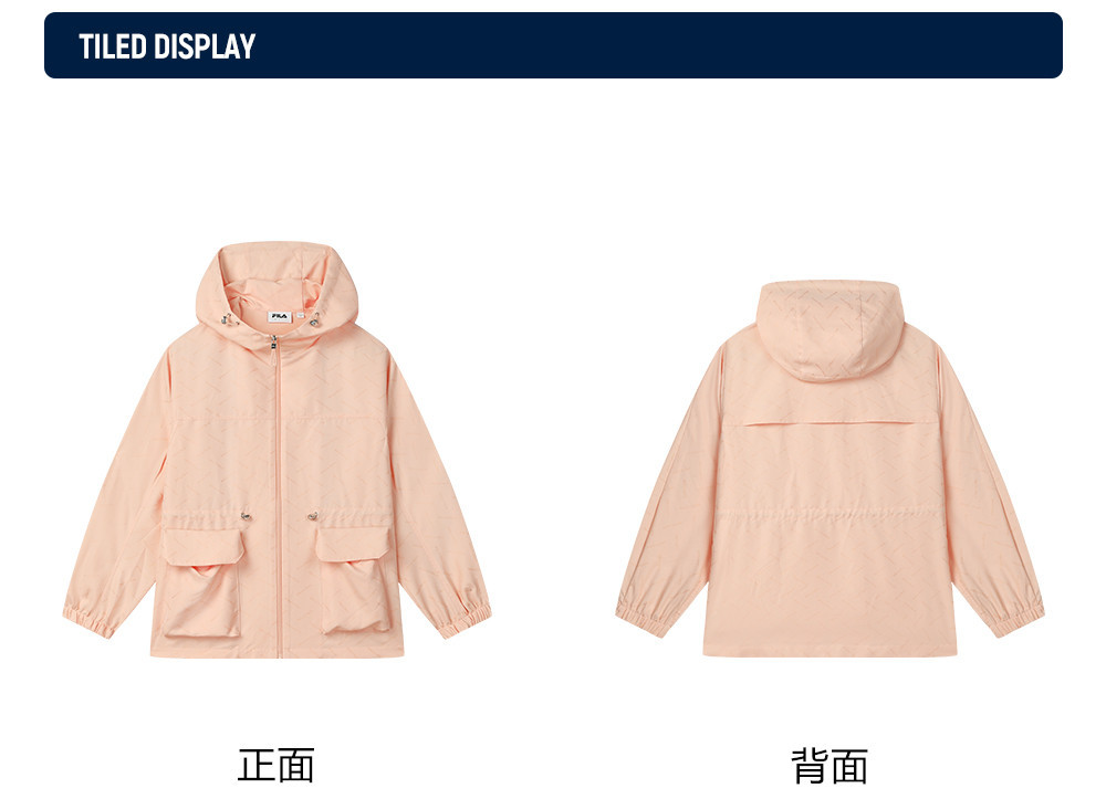 FILA CORE LIFESTYLE EMERALD TWILIGHT GLOW Women Woven Jacket (Light Orange)
