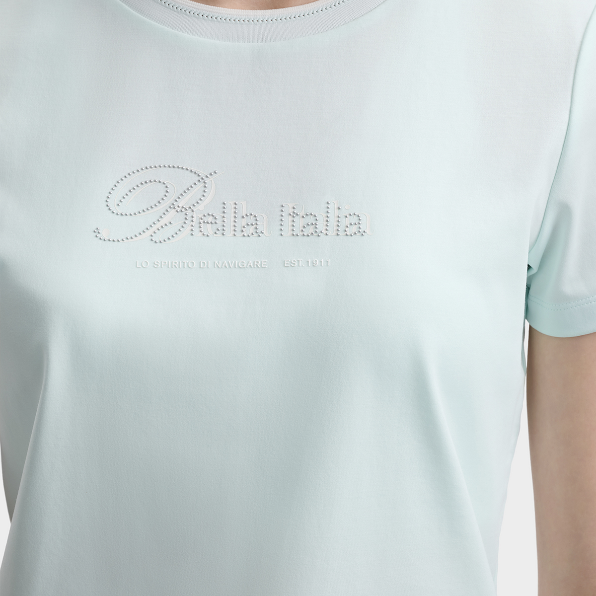 FILA WOMEN'S WHITE Knitted Short Sleeve Top
