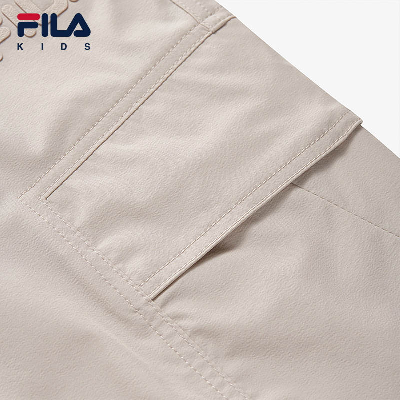 FILA KIDS WHITE LINE x RMN Boys Woven Short Pants in Light Khaki
