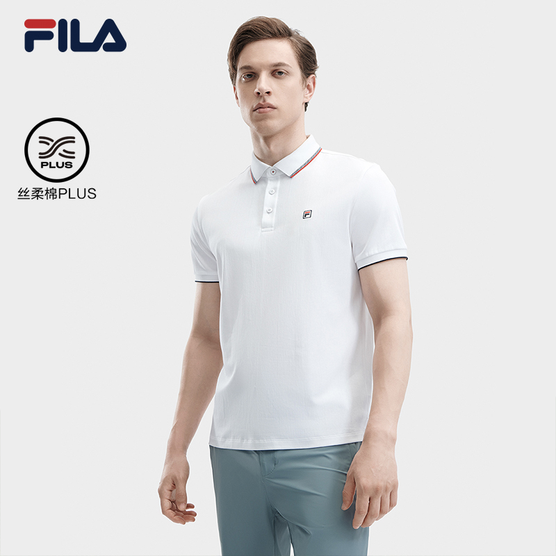 FILA CORE CROSS OVER MODERN HERITAGE Men Short Sleeve Polo (Navy / White)