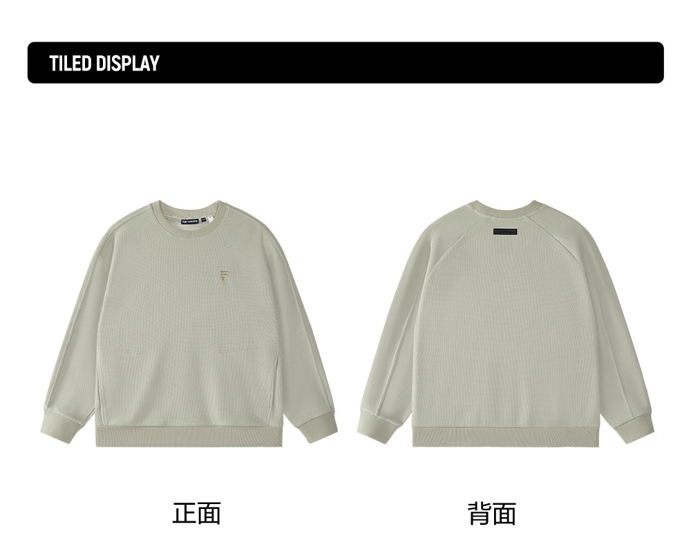 FILA FUSION INLINE FUSION LIFE FUSIONEER ROYAL FAMILY HOLIDAY Unisex Sweatshirt (Matcha Khaki / Ash)
