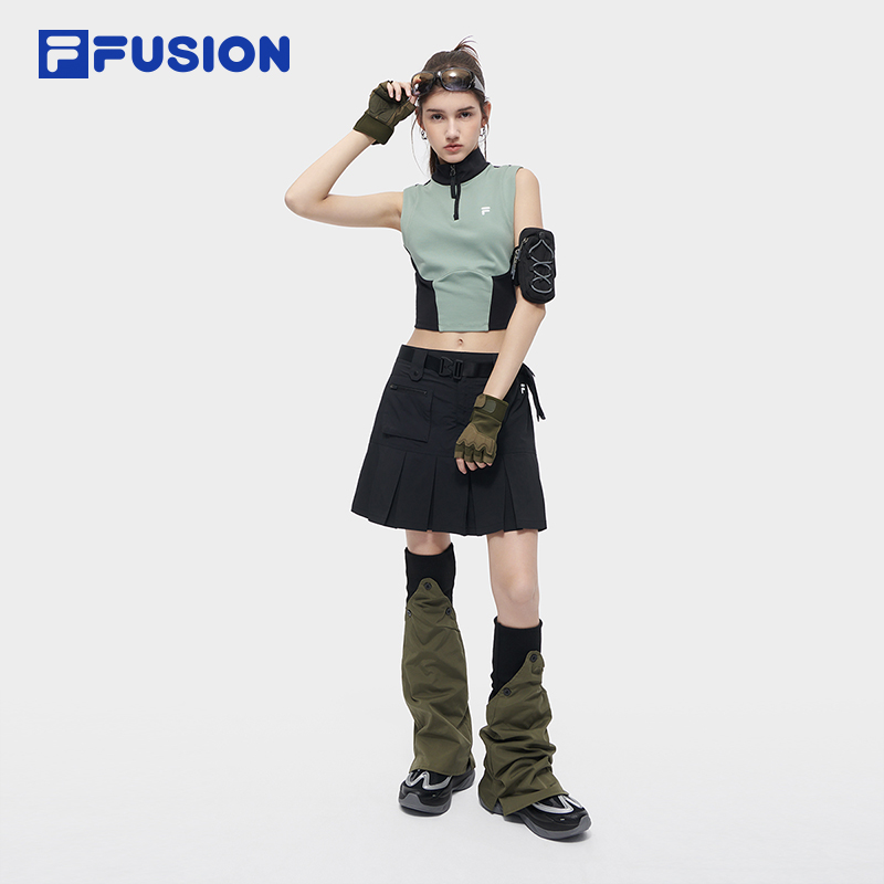 FILA FUSION INLINE URBAN TECH Women Cotton Vest in Green