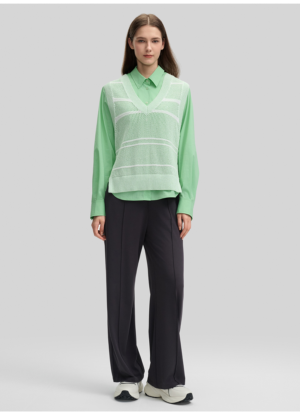 FILA CORE LIFESTYLE EMERALD LE GRAND PALAIS PARIS Women Long Sleeve Shirt (Green)