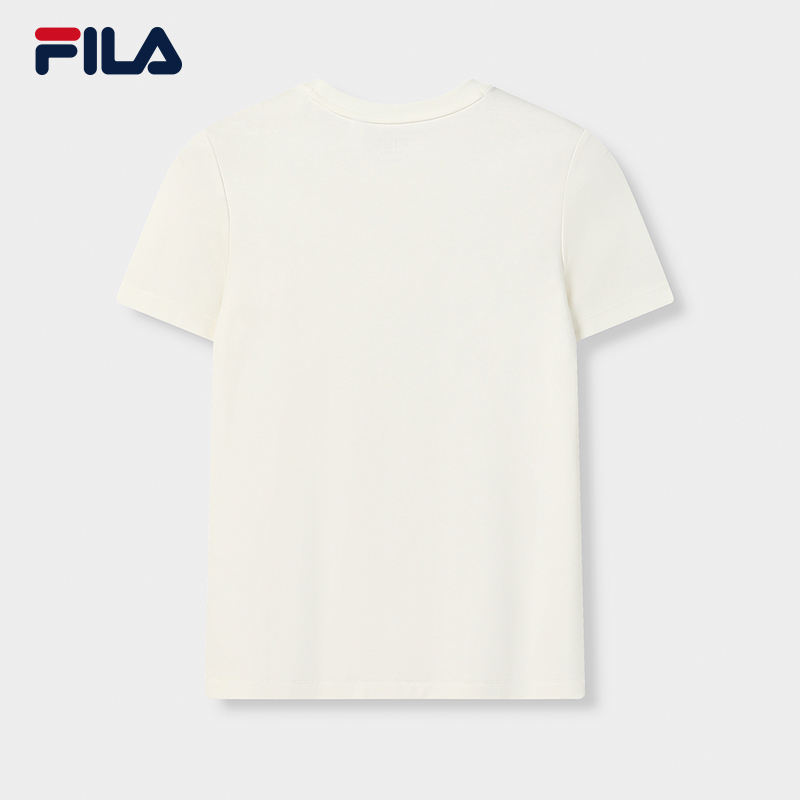 FILA CORE Women MILANO Knitted Short Sleeve Top WHITE