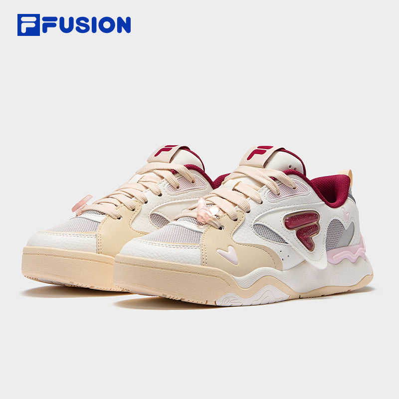 [V-Day Edition] FILA FUSION KICK II Women & Men Skate Shoes (Valentine's Couple Sneakers - Black and White )