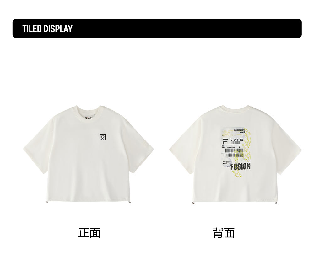 FILA FUSION INLINE FUSION X - WORKWEAR DANCE CITY GROOVE Women Short Sleeves T-Shirt (White)