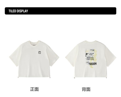 FILA FUSION INLINE FUSION X - WORKWEAR DANCE CITY GROOVE Women Short Sleeves T-Shirt (White)