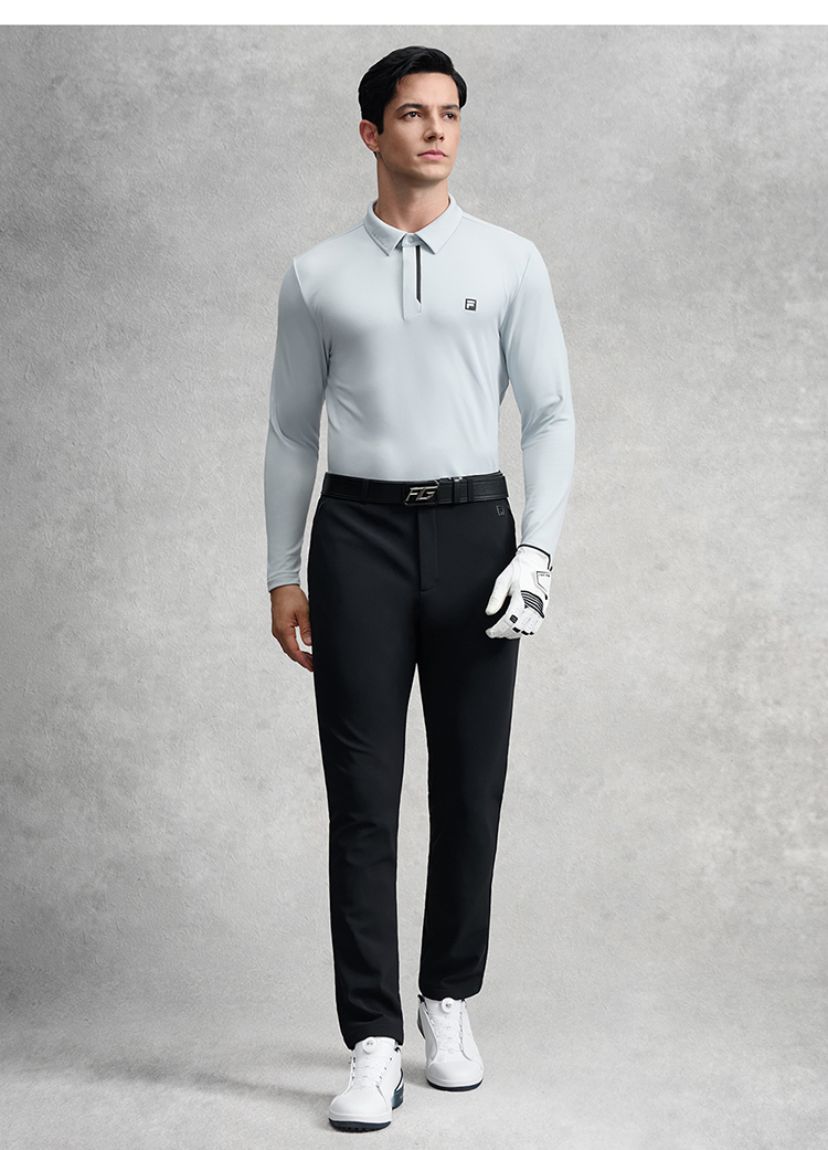 FILA CORE GOLF Men LYCRA Uv resistant  Knit Pants in Black