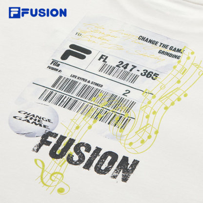 FILA FUSION INLINE FUSION X - WORKWEAR DANCE CITY GROOVE Women Short Sleeves T-Shirt (White)
