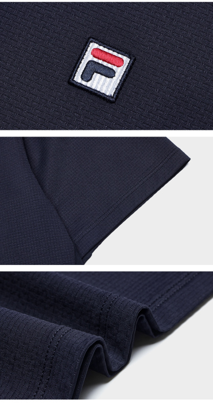 FILA CORE ATHLETICS TENNIS1 ART IN SPORTS Men Short Sleeve Polo (Navy)