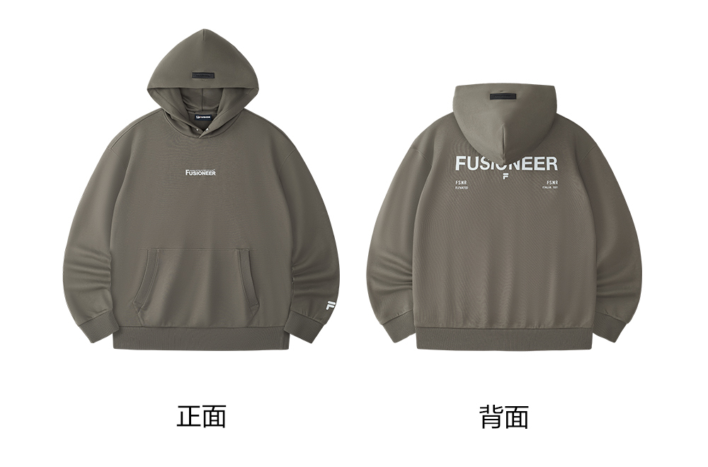 FILA FUSION INLINE FUSION LIFE FUSIONEER ROYAL FAMILY HOLIDAY Unisex Hoodie (Black / Matcha Khaki)