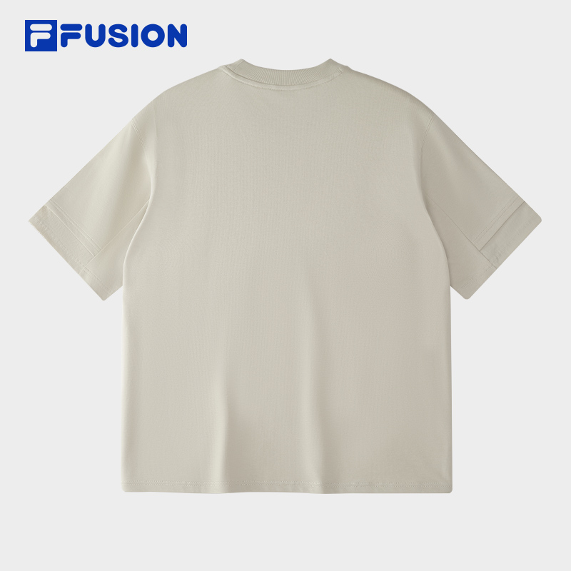 FILA FUSION INLINE FUSION X WORKWEAR WAVE BEAT Men Short Sleeves T-Shirt (Beige / White)