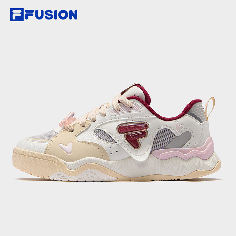 [V-Day Edition] FILA FUSION KICK II Women & Men Skate Shoes (Valentine's Couple Sneakers - Black and White )