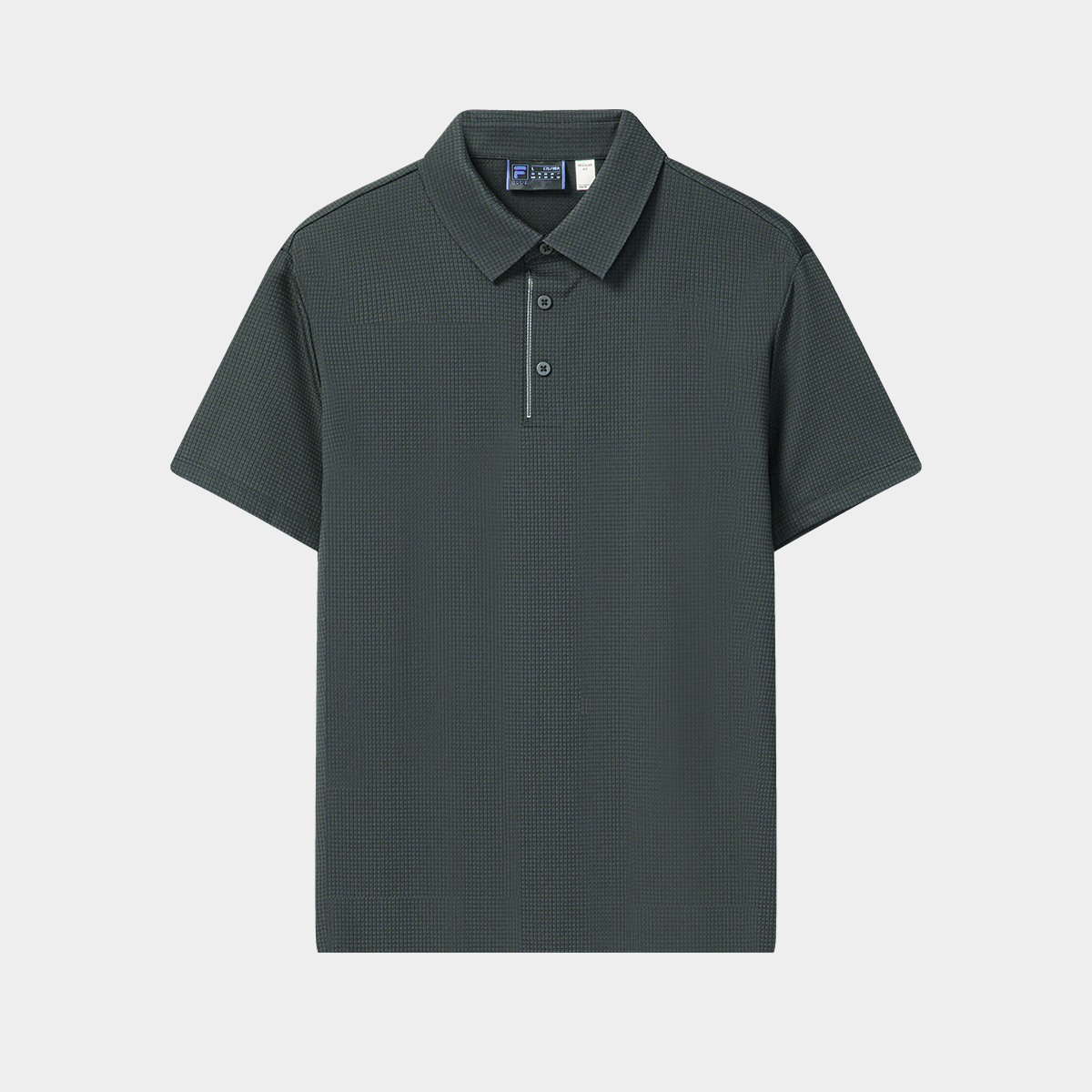FILA MEN'S BLUE Knitted Short Sleeve Polo Shirt