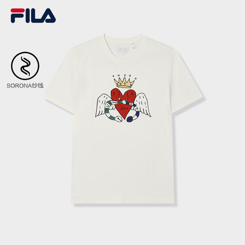 FILA CORE LIFESTYLE ORIGINALE FILA SOPHEY Unisex Short Sleeves T-Shirt (Black / Red / White) - Unisex