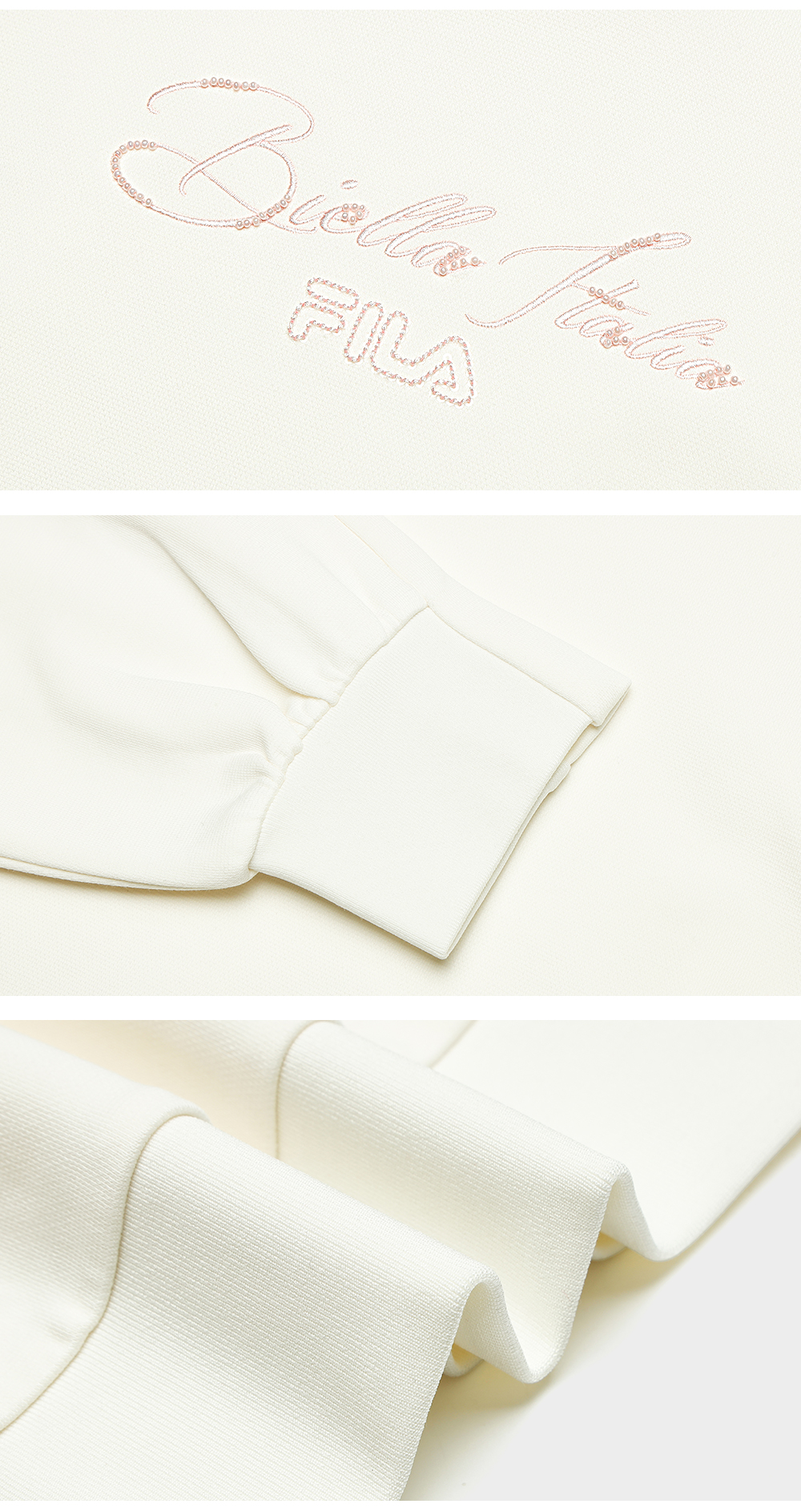 FILA CORE LIFESTYLE WHITE ORTISEI Women Hoodie (Ash)