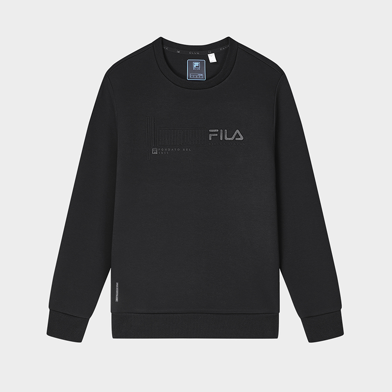FILA CORE NORDIC POLAR LIGHT & ICEBREAKER CRUISE WHITE LINE BLUE Men Pullover Sweater in Black