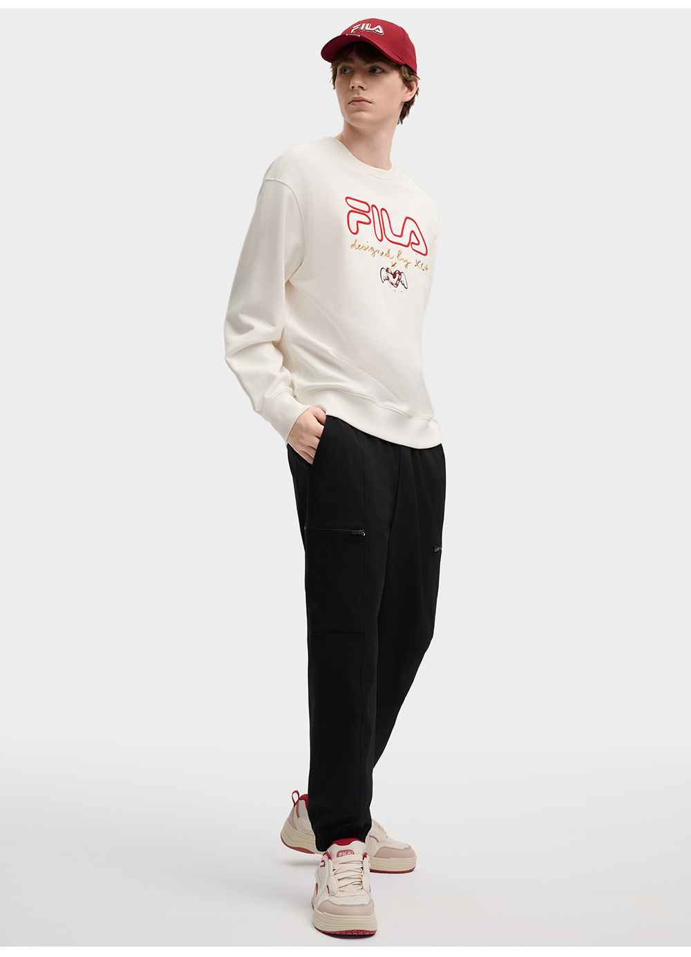 FILA CORE LIFESTYLE ORIGINALE FILA SOPHEY Men Sweatshirt (Black / White)