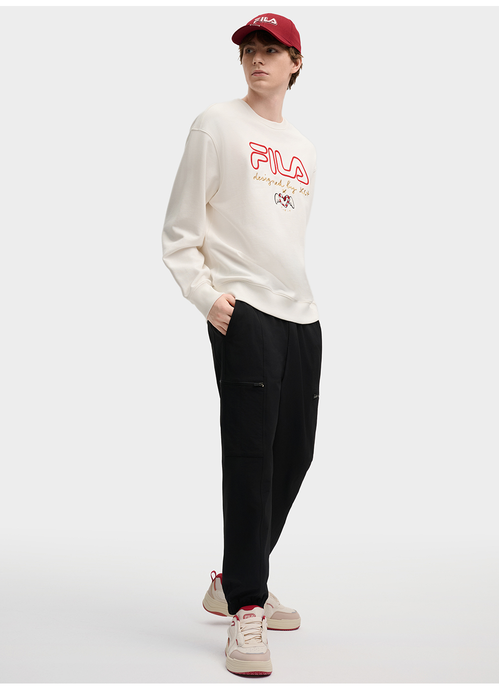 FILA CORE LIFESTYLE ORIGINALE FILA SOPHEY Men Sweatshirt (Black / White)